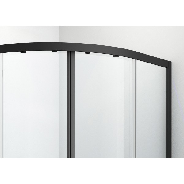 Polukružna tuš kabina Elite crna mat - Sanoterm 2