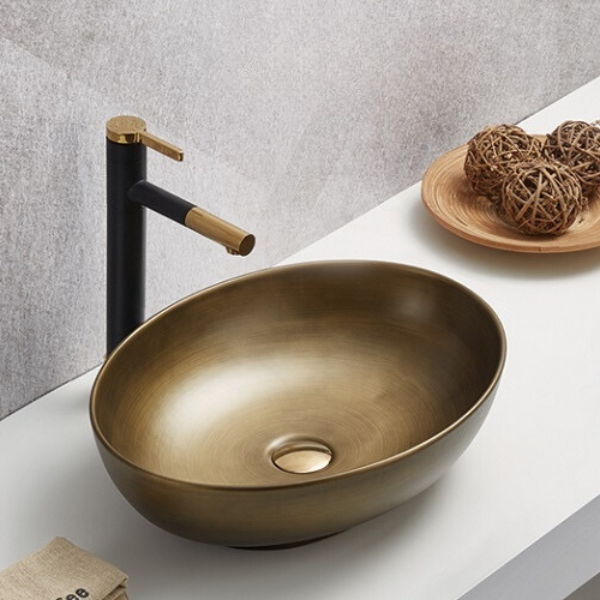 Ovalni nadgradni umivaonik brončani mat 643162 - Sanoterm