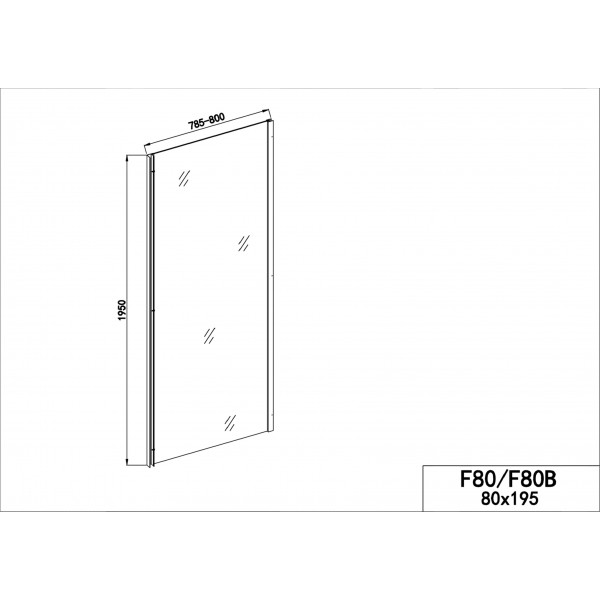 Fiksno staklo Elite Black F80B/F90B - Slika 2