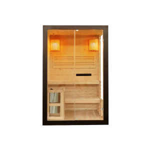 Finska sauna Panorama crna za 2 osobe