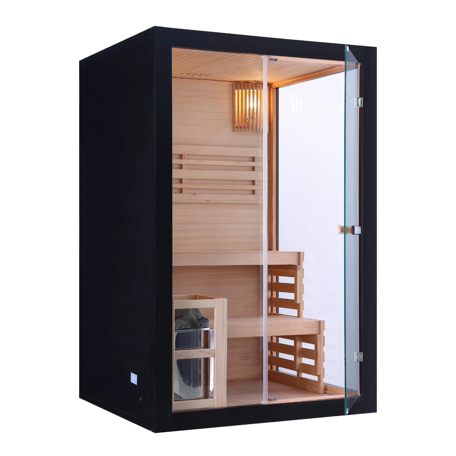 Finska sauna Panorama crna (12) - Sanoterm