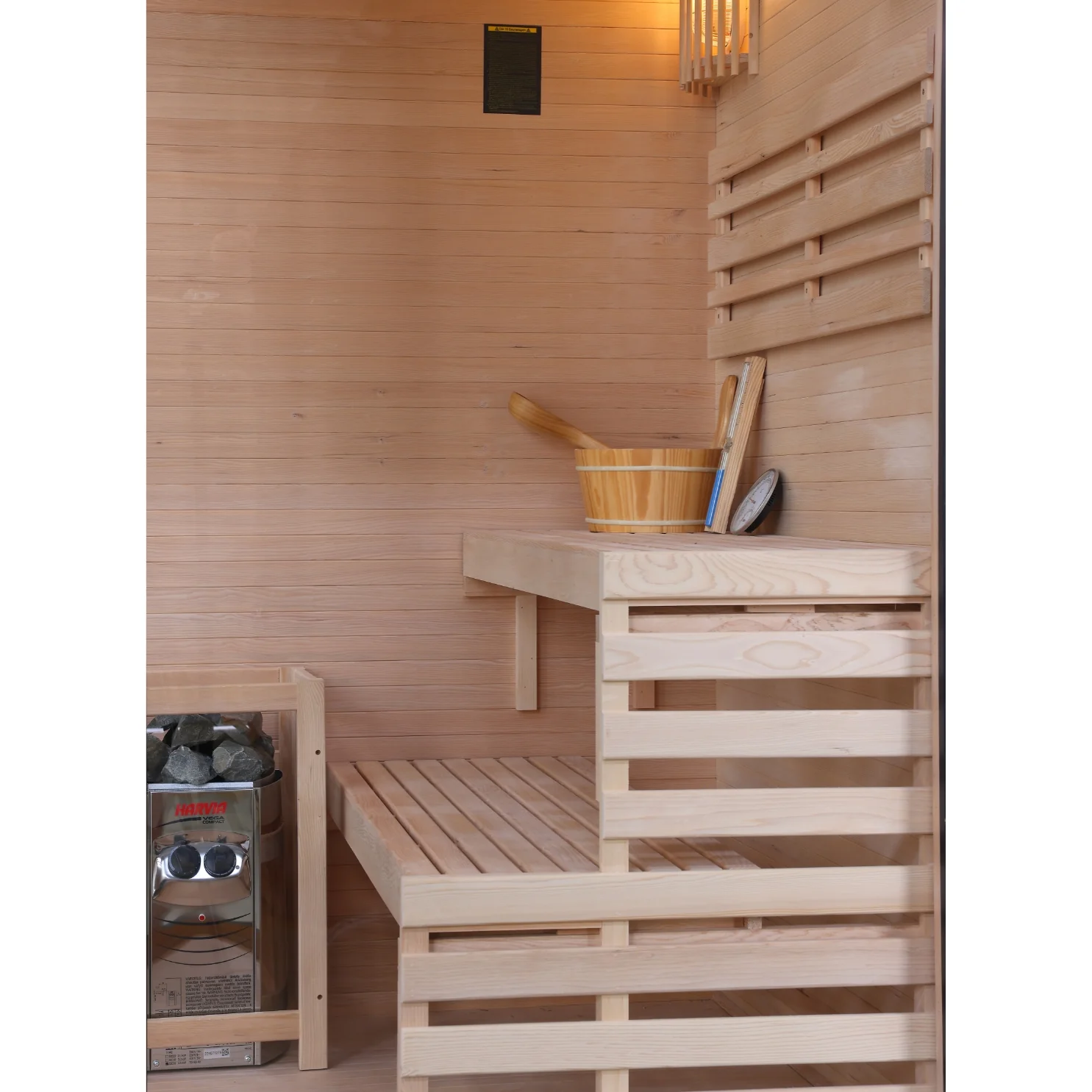 Finska sauna Panorama crna (15) - Sanoterm