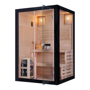 Finska sauna Panorama crna (9) - Sanoterm