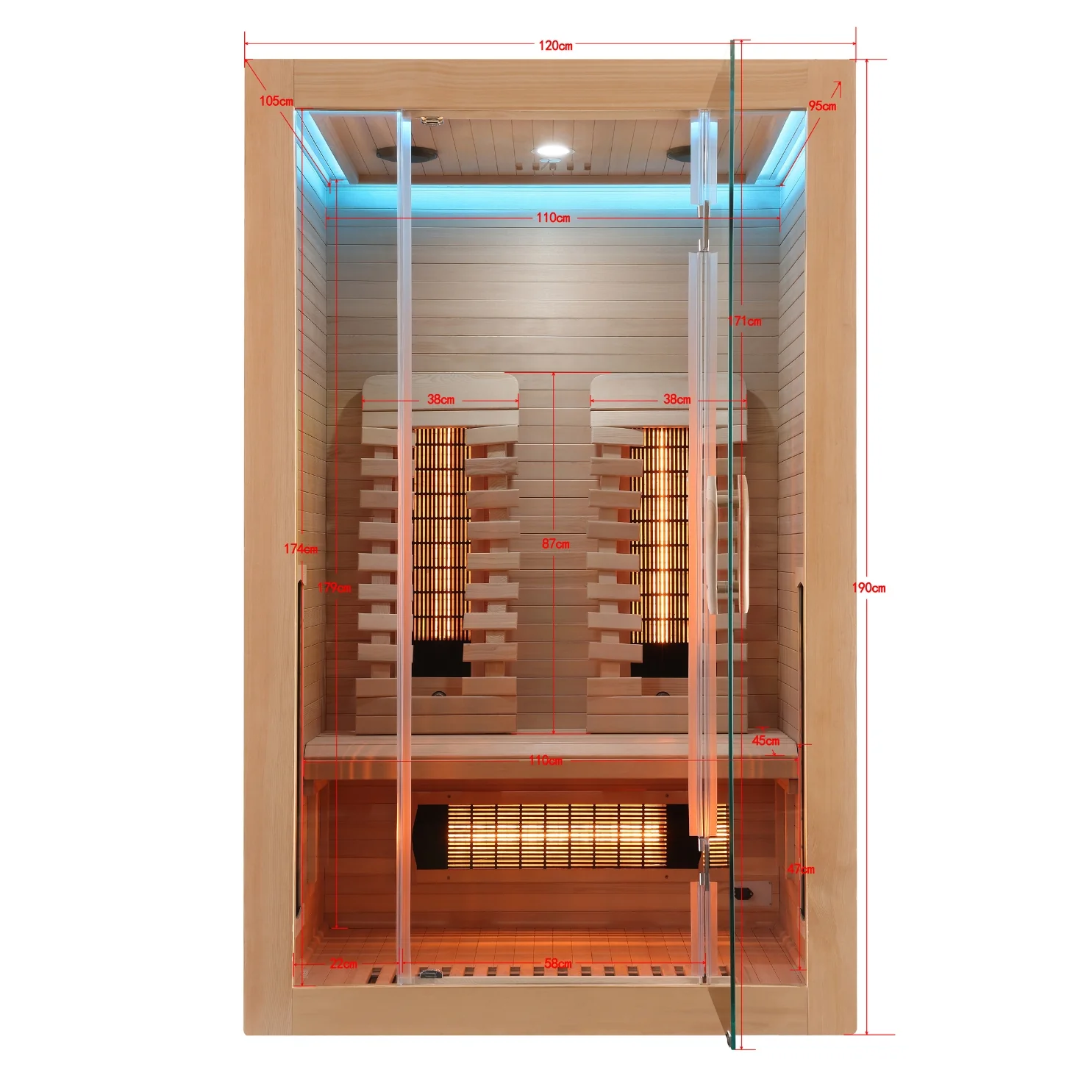 Infracrvena sauna Malmo - Sanoterm 12